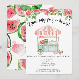 Watermelon Baby Girl Invitación a la ducha