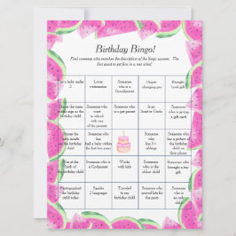 Watermelon Birthday Buscar tarjeta de juego de Bin