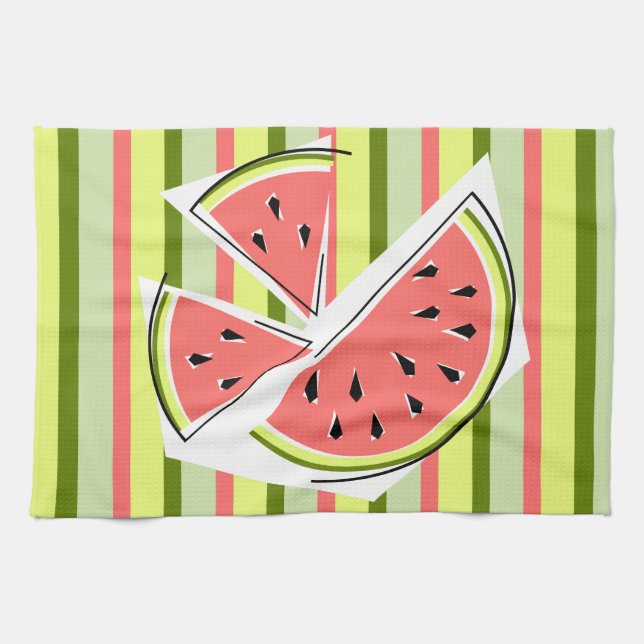 Watermelon Pieces Toalla de cocina de banda (Horizontal)