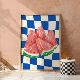 Watermelon Retro Cocina de arte Pared de frutas de
