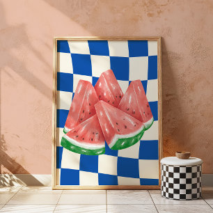 Watermelon Retro Cocina de arte Pared de frutas de