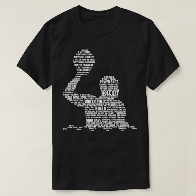 Waterpolo Player Word Cloud Water Polo Jugadores C (Diseño del anverso)