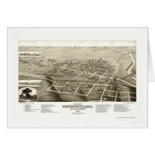 Watertown, mapa panorámico del SD - 1883