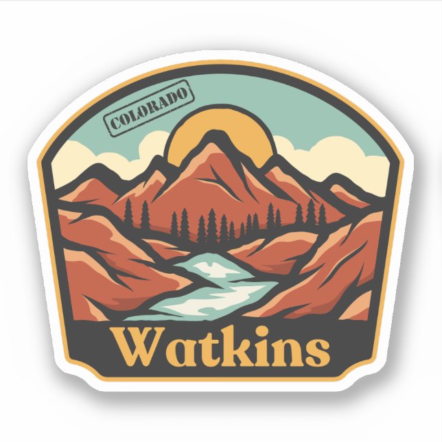 Watkins, Colorado Pegatina (Anverso)