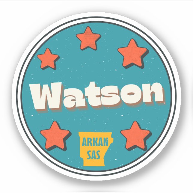 Watson, Arkansas  Calcomanía (Anverso)