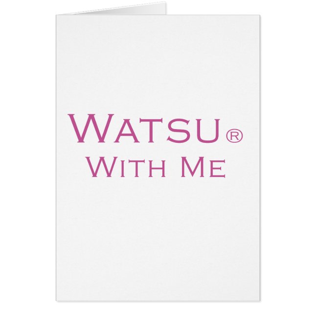 Watsu With Me (Frente)