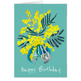 Wattle Mimosa flor amarilla Australia