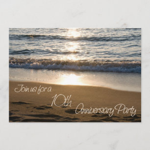 Wave at Sunset Tarjeta de invitación al décimo ani