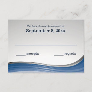 Wave de acero azul y plata RSVP
