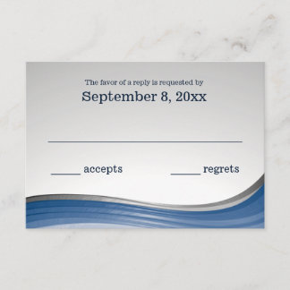 Wave de acero azul y plata RSVP