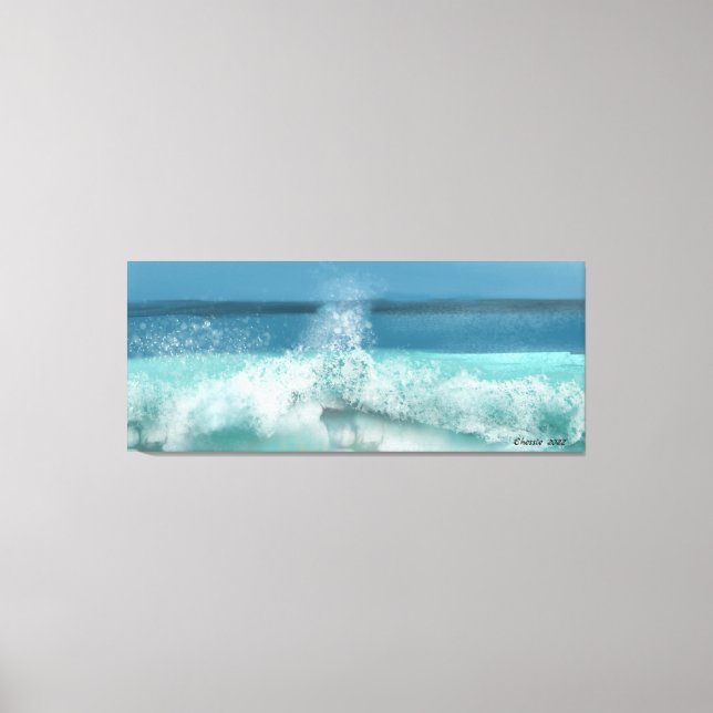 Wave Ocean Scene Blue Sky Beach Decoración (Anverso)