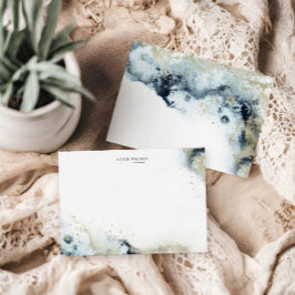 Waves acuáticas y tarjeta de nota de la estación d