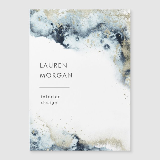 Waves acuáticas y tarjeta de visita magnética de a (Anverso)