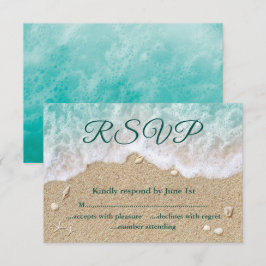 Waves turquesas de playa Bat Mitzvah RSVP