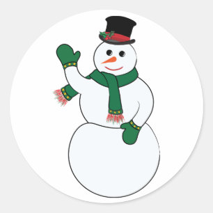 Waving Snowman Pegatinas