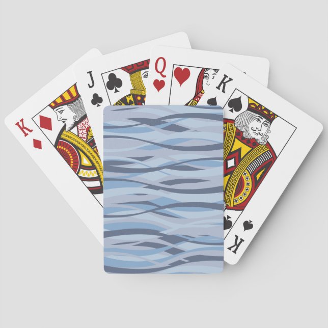 Wavy Blues personalizados jugando cartas (Reverso)