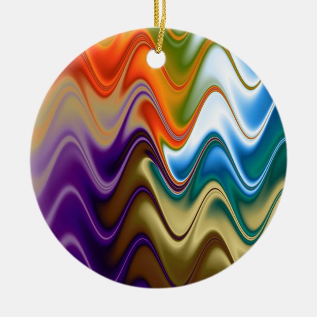 Wavy Multicolor Resumen Ornamento (Frente)