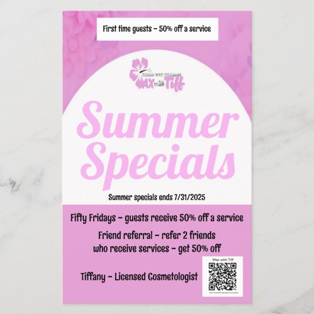 Wax with Tiff Flyer (Frente)