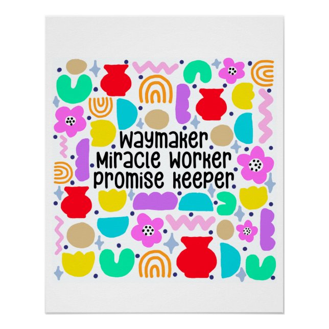 Waymaker Miracle Digital Art Poster (Anverso)