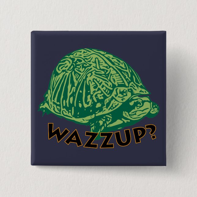 Wazzup - botón cuadrado de 2 pulgadas (Anverso)