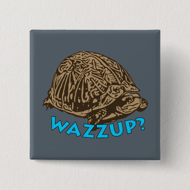 Wazzup - botón cuadrado de 2 pulgadas (Anverso)