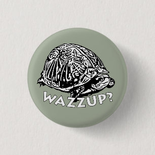 Wazzup - Pequeño, botón redondo de 1¼ pulgadas