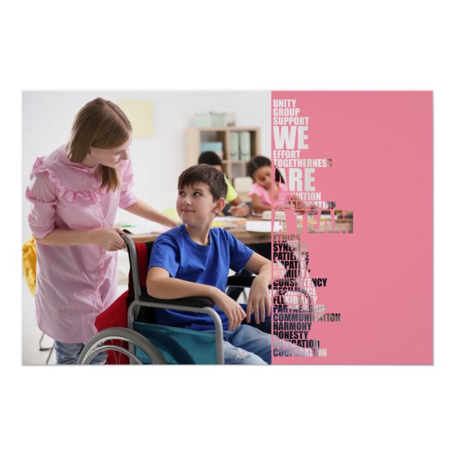 We Are A Team motivational poster (Anverso)