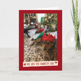 We Ate The Naughty List - Tarjeta divertida de los