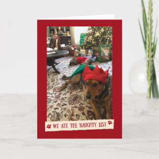 We Ate The Naughty List - Tarjeta divertida de los