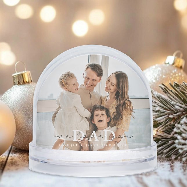 We Love You Dad Custom Snow Globe (Subido por el creador)