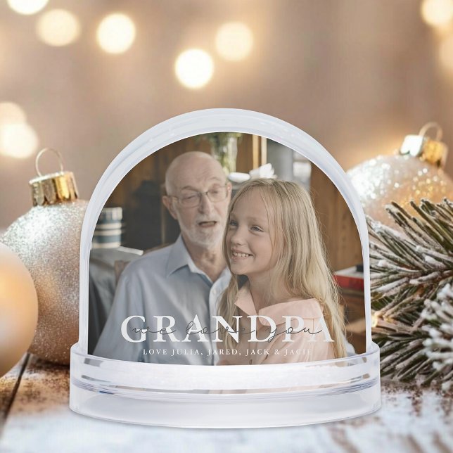 We Love You Grandpa Custom Snow Globe (Subido por el creador)