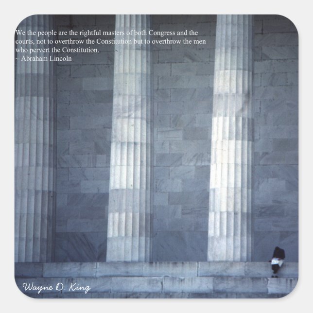 We the People - Pegatina de citas de Lincoln (Anverso)