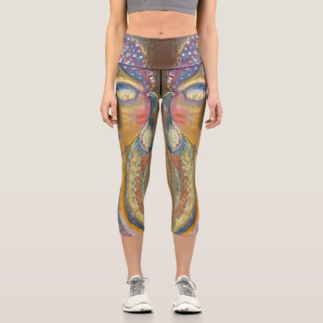Wear Your Love© Capri Leggings with original art (Anverso)
