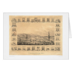 Weaverville, mapa panorámico 1856 (1846A) del CA