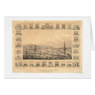 Weaverville, mapa panorámico 1856 (1846A) del CA