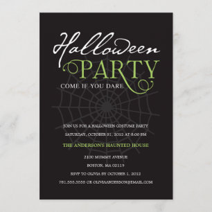WEB DE SPIDER INVITACIÓN DEL PARTIDO HALLOWEEN