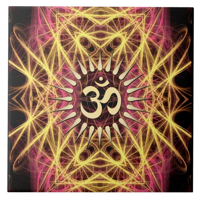 Web del fractal de la baldosa cerámica de Aum del (Frente)