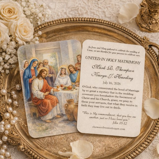 Wedding at Cana Catholic Marriage Blessing Invitat (Subido por el creador)