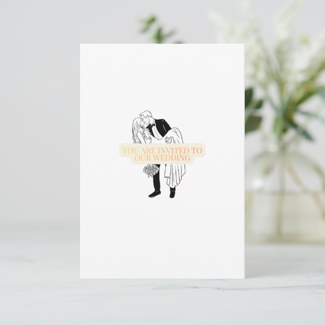 Wedding Invitation Card (Anverso de pie)