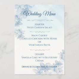 Wedding Menu Elegant Editable 