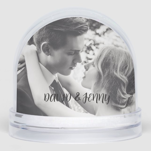  WEDDING PHOTO CUSTOM SNOW GLOBE (Anverso)
