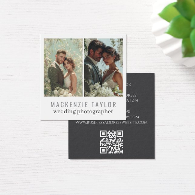 Wedding Photographer 2 Photo Personalized QR Code (Escritorio)