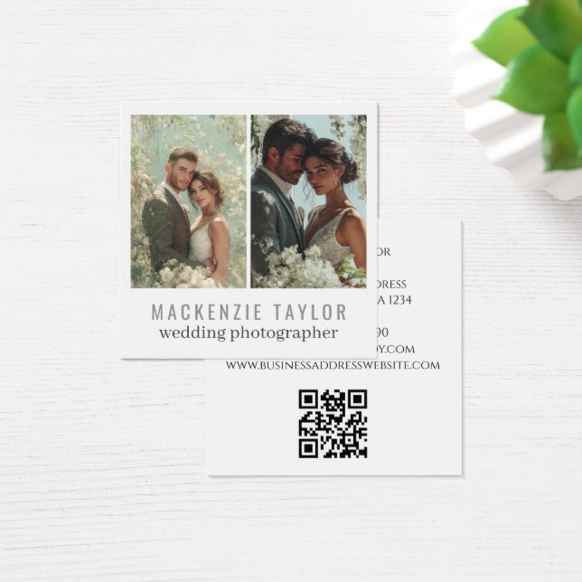 Wedding Photographer 2 Photo Personalized QR Code (Escritorio)