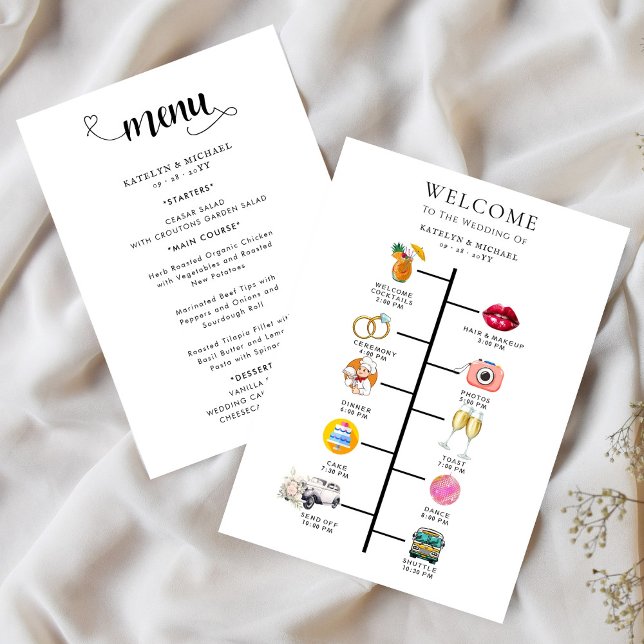 Wedding Program and Wedding Menu (Subido por el creador)