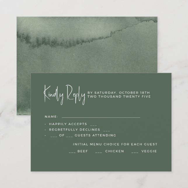 Wedding RSVP Card. (Anverso / Reverso)