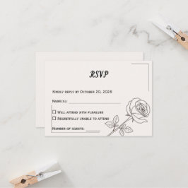 Wedding RSVP Card | Minimal Elegant Design