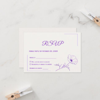 Wedding RSVP Card | Minimal Elegant Design