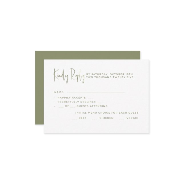 Wedding RSVP Cards. (Anverso/Reverso In Situ)