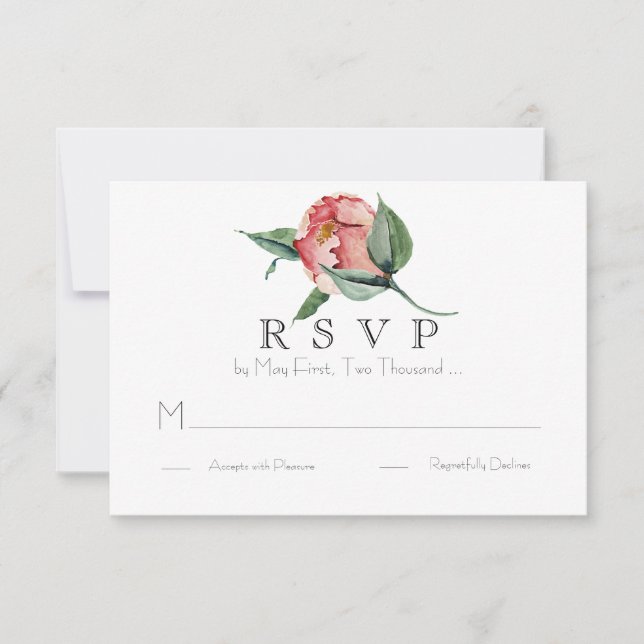 WEDDING RSVP Pink Magnolia (Anverso)