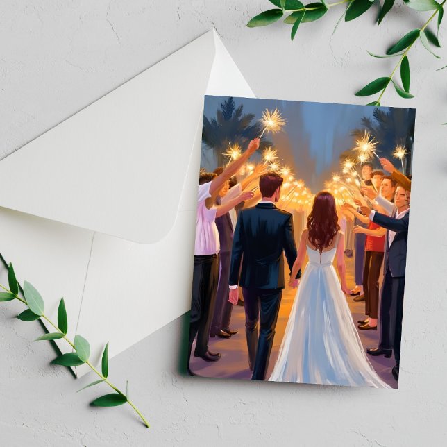 Wedding Sparklers | Marriage Celebration Card (Subido por el creador)